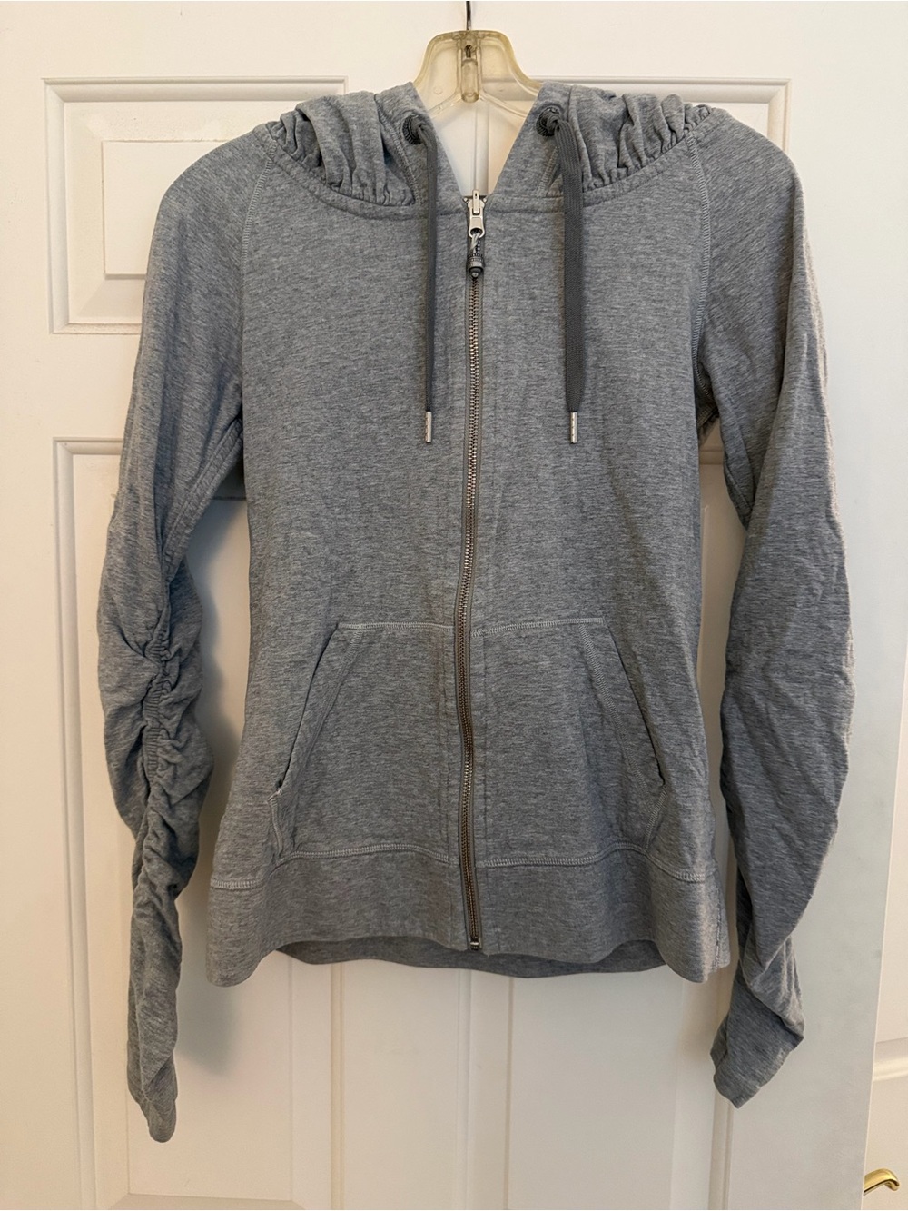 Lululemon Gray Full-Zip Hooded Jacket
